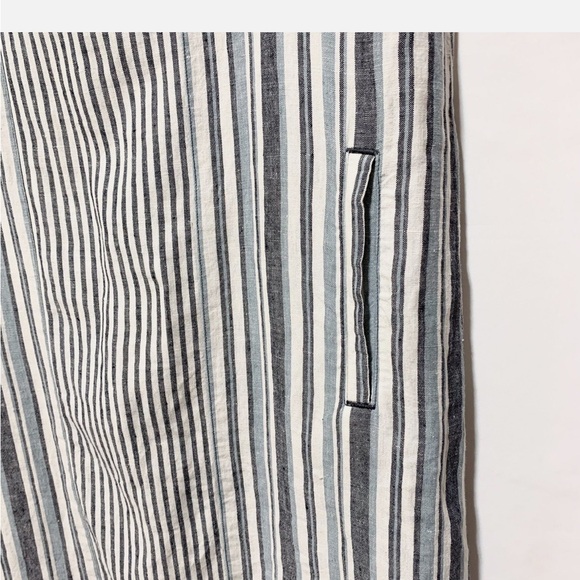 J.Jill Stripe White Grey Sleeveless Dress - Picture 5 of 8